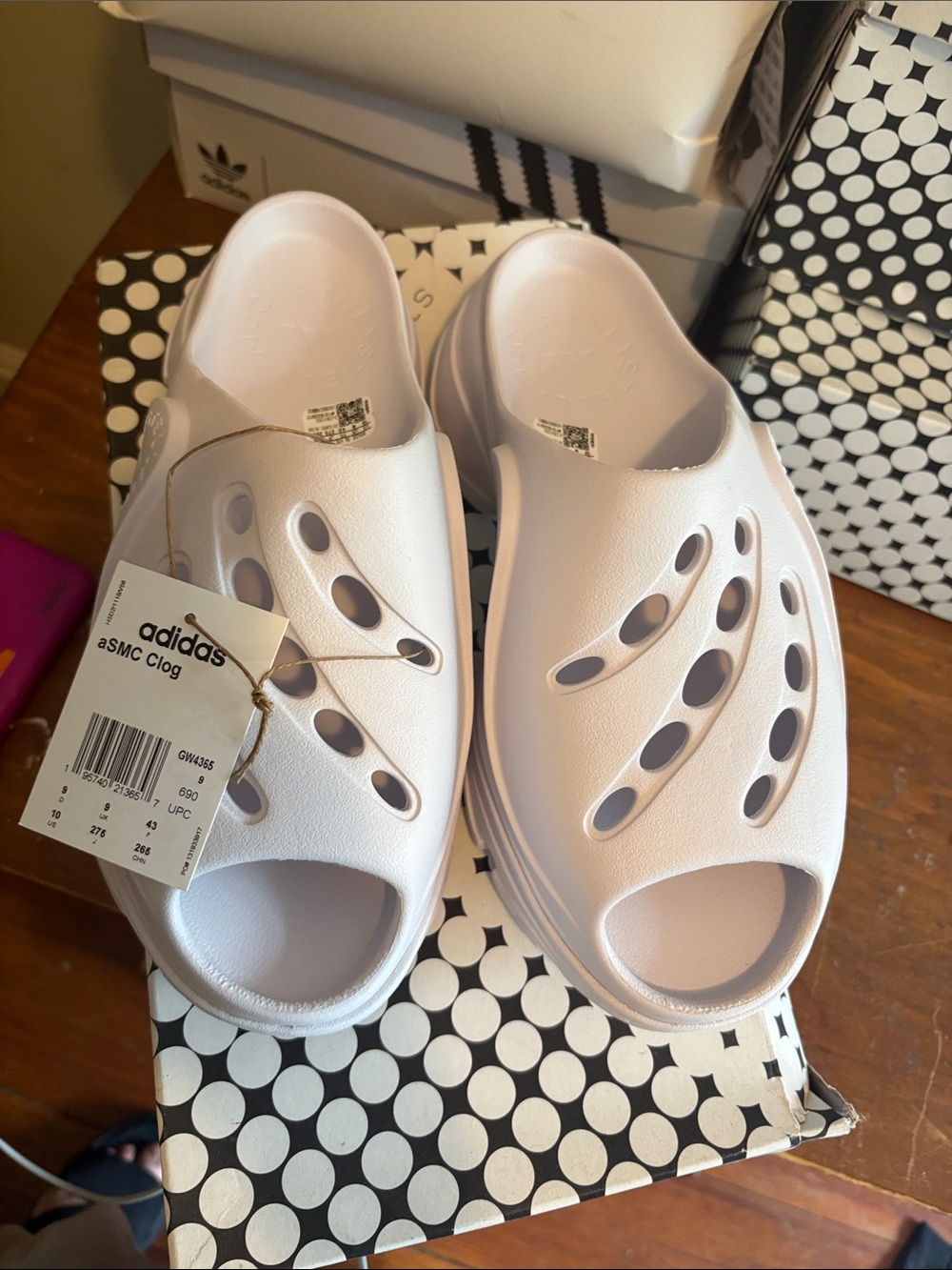 adidas Kids Light Pink aSMC Clog Slip-On Sandal